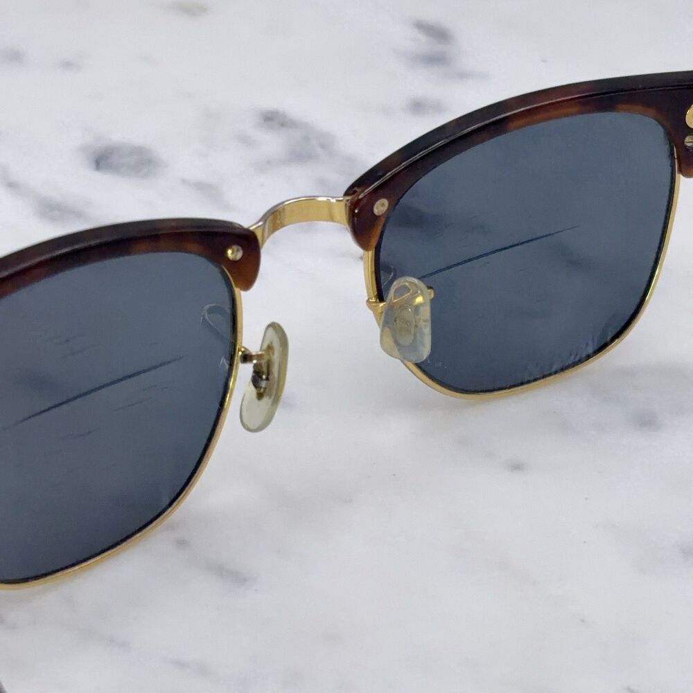 Ray-Ban RB3016 Clubmaster W0366 Tortoise Gold Sun / Eyeglasses Frames Only 49-21 - Picture 7 of 12